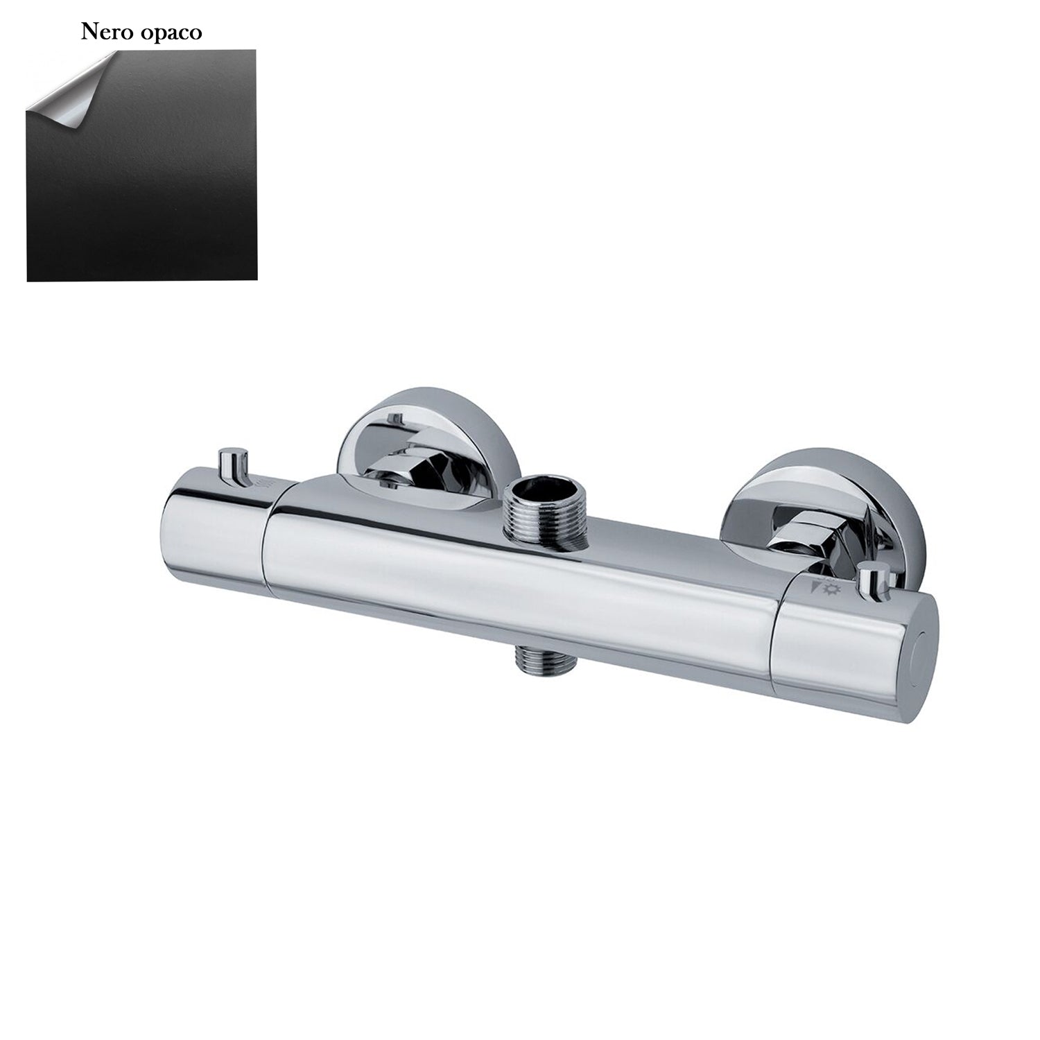 Termostatico doccia esterno con deviatore nero by CeramicStore | Lo specialista del tuo bagno