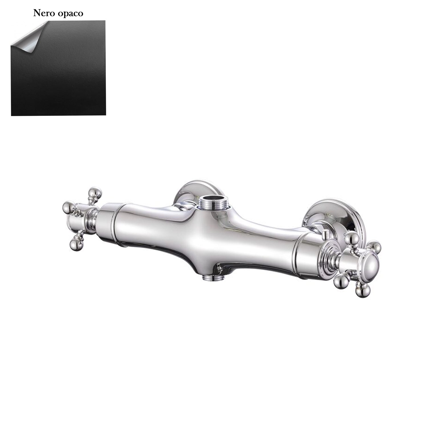 Termostatico doccia con deviatore old style nero by CeramicStore | Lo specialista del tuo bagno