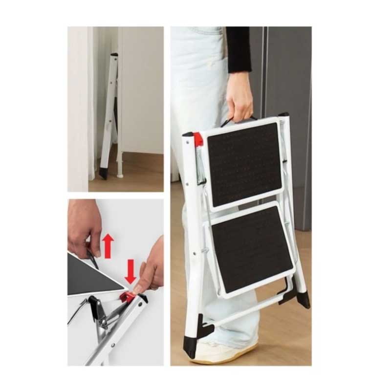 Scaletta pieghevole in acciaio a 2 gradini Max 150 kg by CeramicStore | Lo specialista del tuo bagno