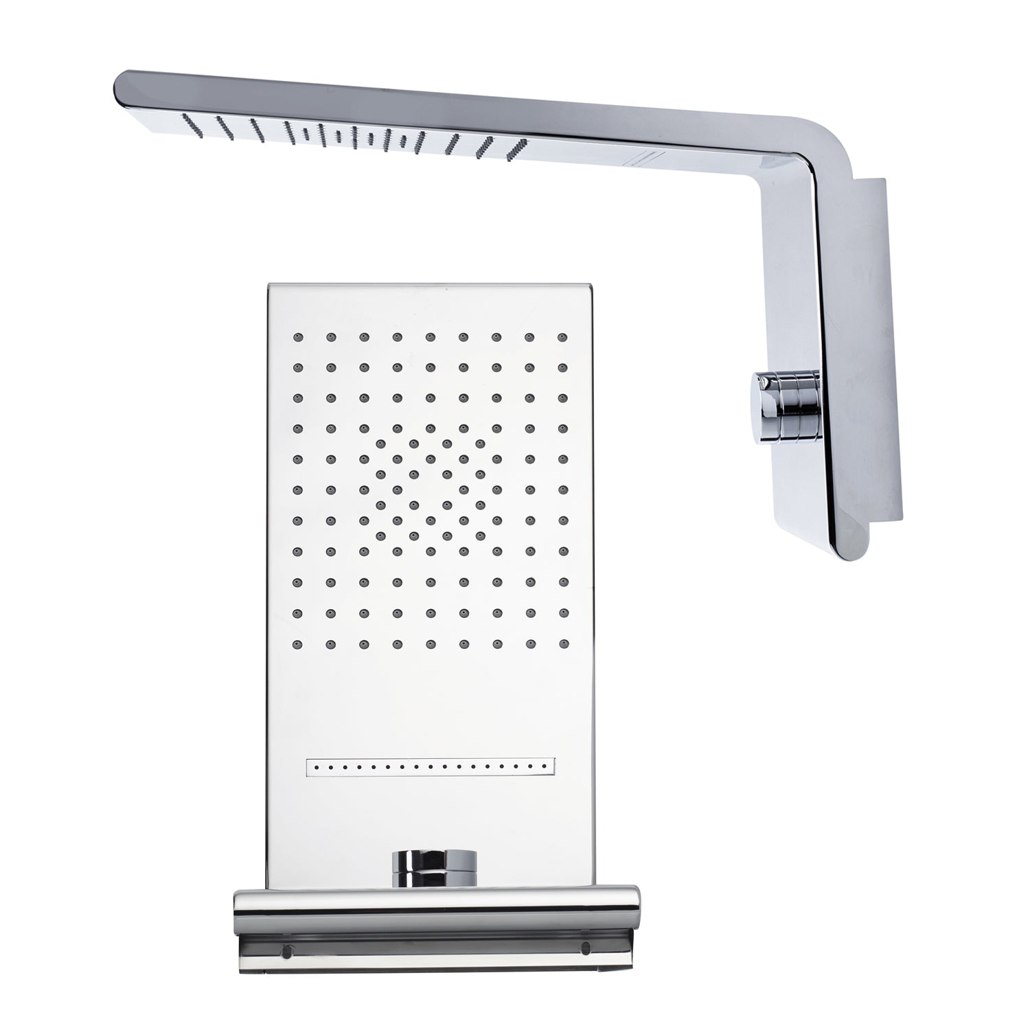Soffione doccia Bossini Syncro Rain 3 getti acciaio inox cromato 45x20 cm by CeramicStore | Lo specialista del tuo bagno