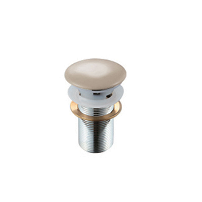 Piletta lavabo click-clack Fancy sabbia con tappo tondo in ceramica e troppo pieno by CeramicStore | Lo specialista del tuo bagno