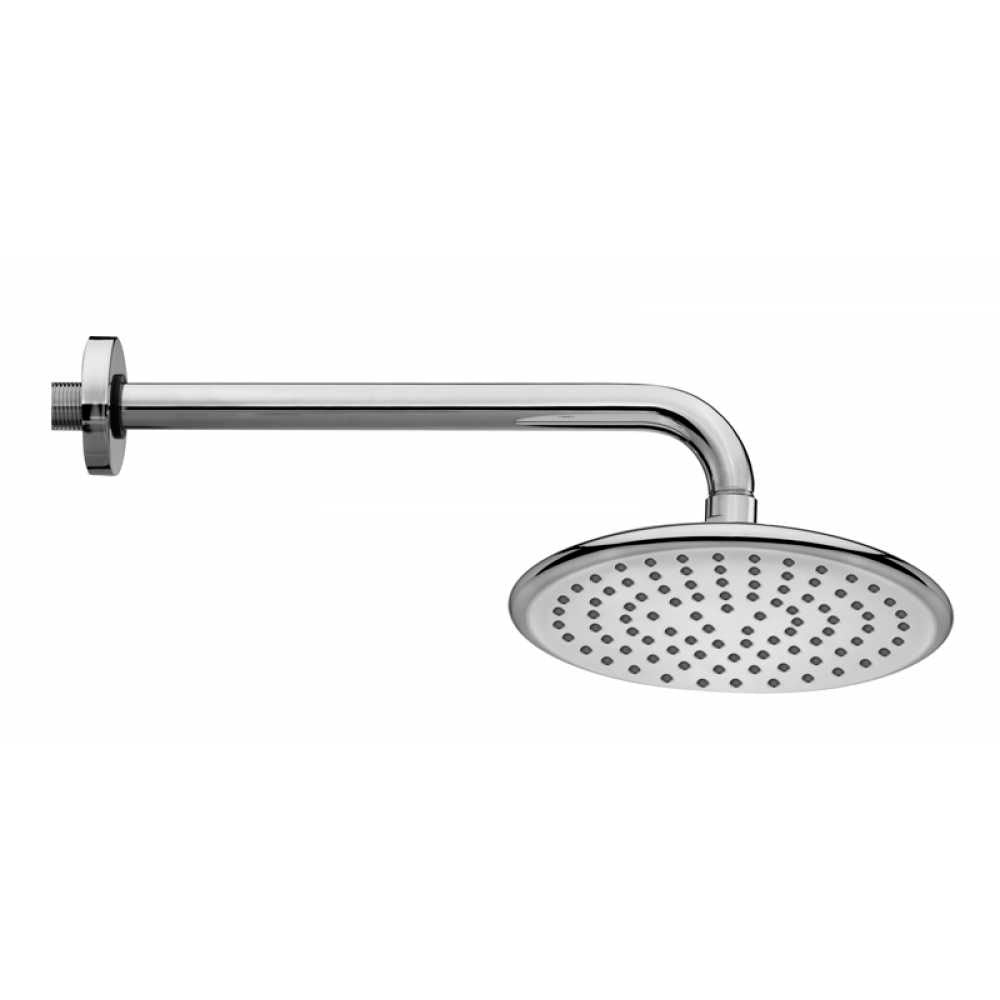 Soffione doccia tondo in ABS cromo lucido Bossini Agua braccio 350 mm by CeramicStore | Lo specialista del tuo bagno