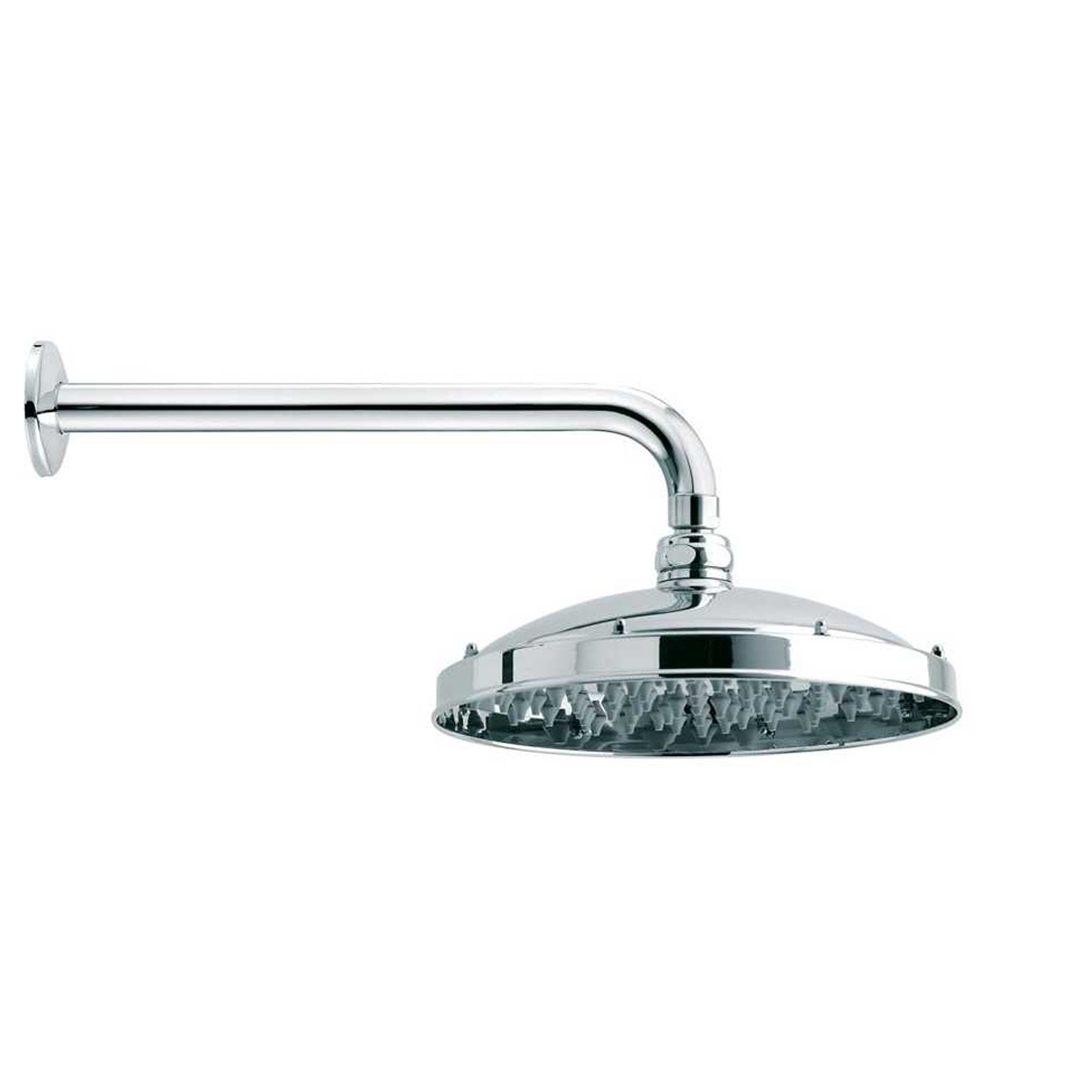 Soffione doccia tondo ottone cromato Bossini RetrಠAntikal diametro 230 mm by CeramicStore | Lo specialista del tuo bagno