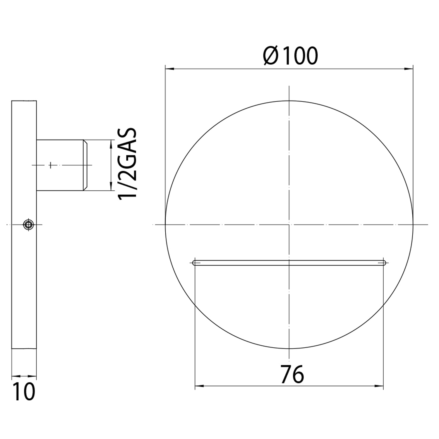 Bocca vasca/doccia a cascata Bossini OlਠRound diametro 100 mm by CeramicStore | Lo specialista del tuo bagno