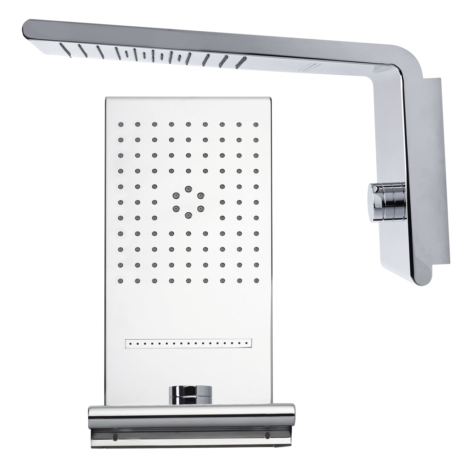 Soffione doccia Bossini Syncro Neb 3 getti acciaio inox cromato 45x20 cm by CeramicStore | Lo specialista del tuo bagno