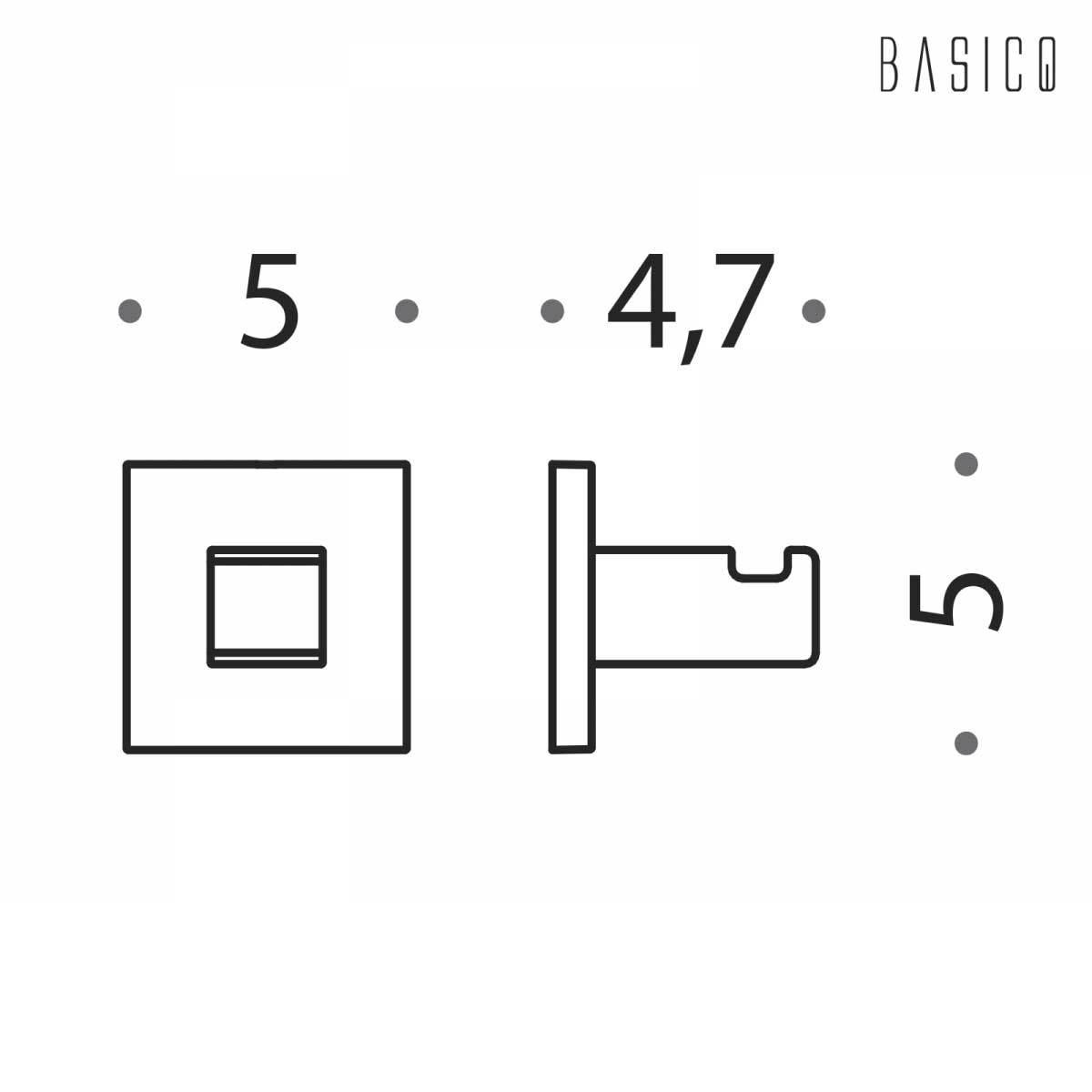 Appenditutto da bagno di forma squadrata in ottone cromato Colombo Design collezione BasicQ Con fissaggio a tassello by CeramicStore | Lo specialista del tuo bagno