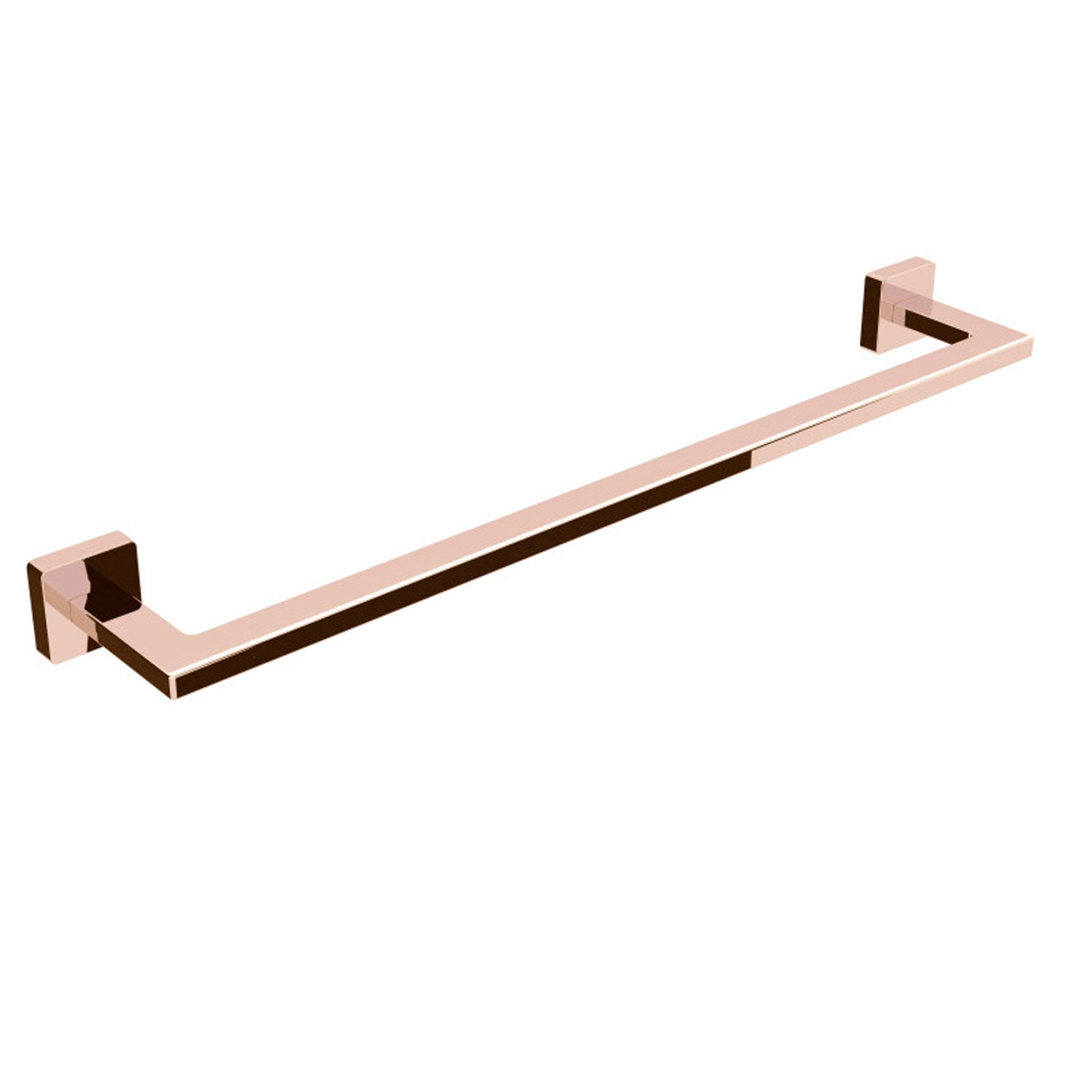 Porta asciugamani in ottone da fissare a parete collezione Dado di Lineabeta - Metallo oro rosa 490mm by CeramicStore | Lo specialista del tuo bagno