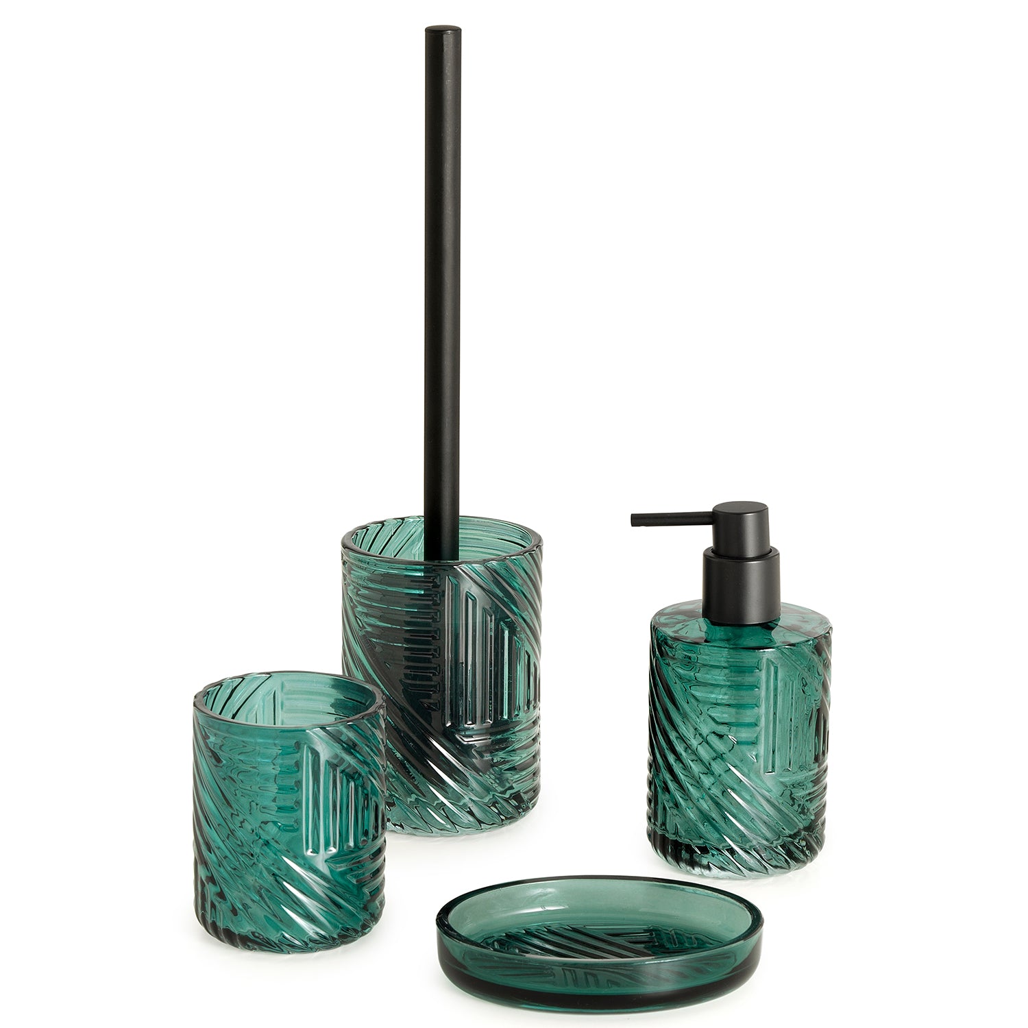 Portasapone in vetro Gedy serie Corinne - Verde