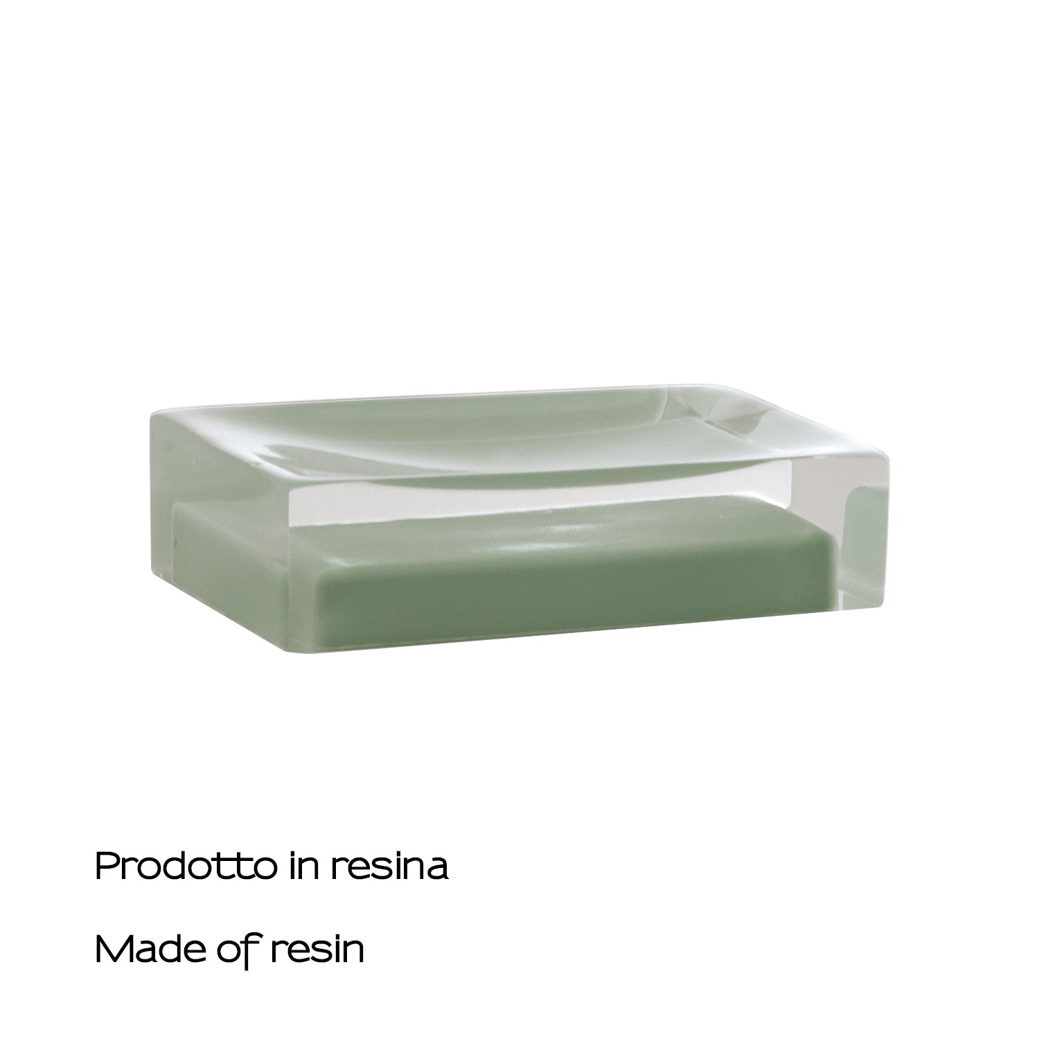 Portasapone da appoggio in resina collezione Gedy serie Rainbow - Verde Menta