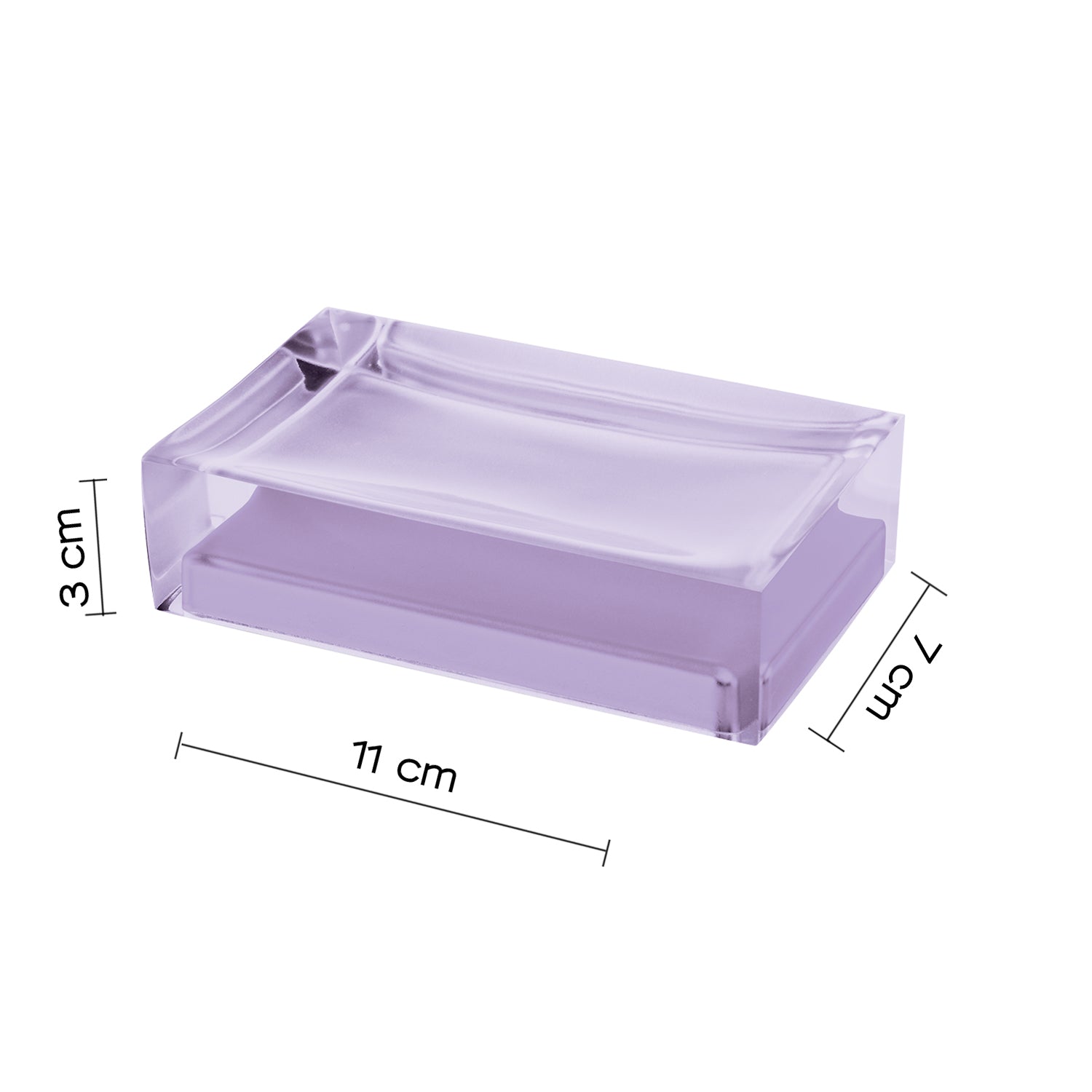 Portasapone da appoggio in resina collezione Gedy serie Rainbow - Lilla