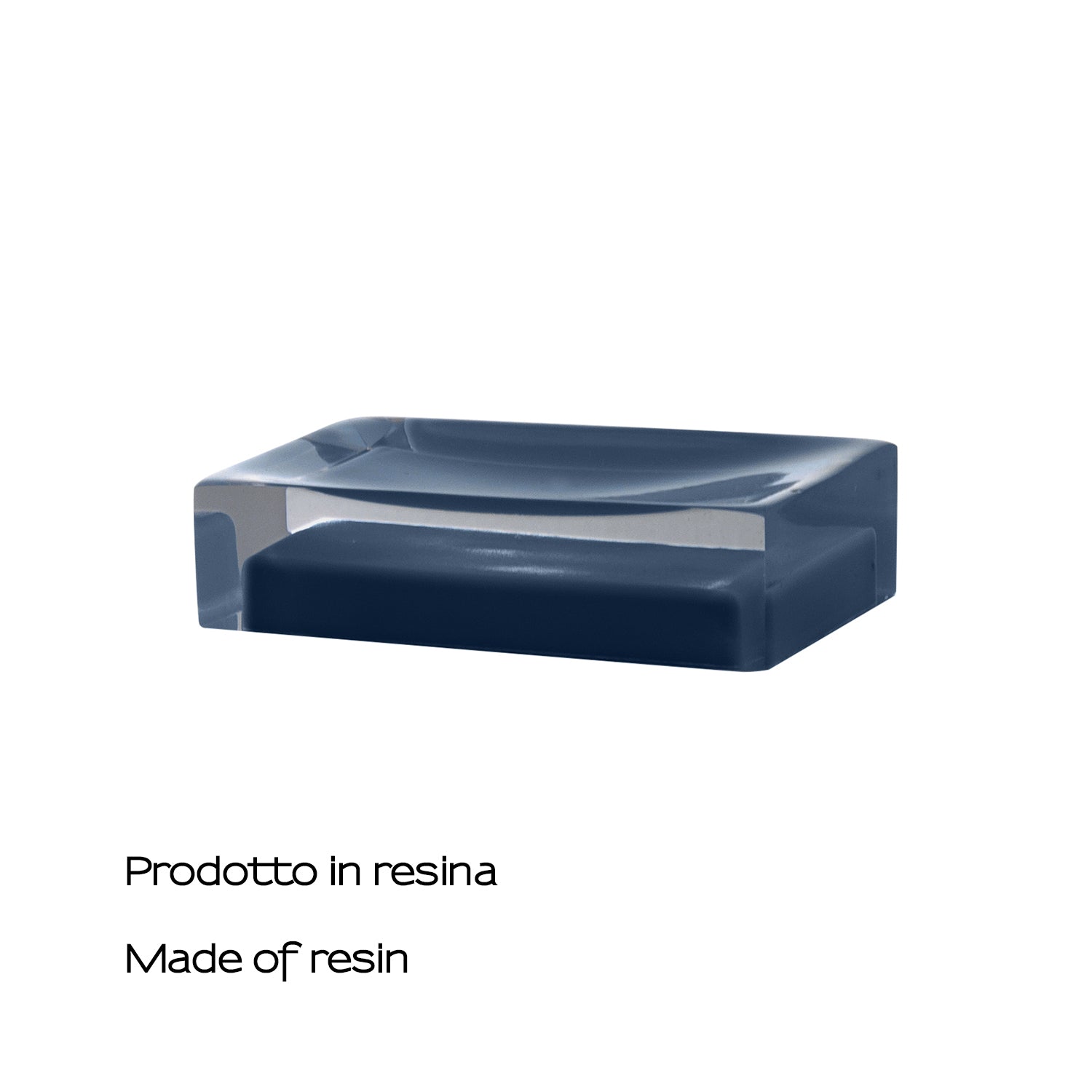 Portasapone da appoggio in resina collezione Gedy serie Rainbow - Blu Petrolio