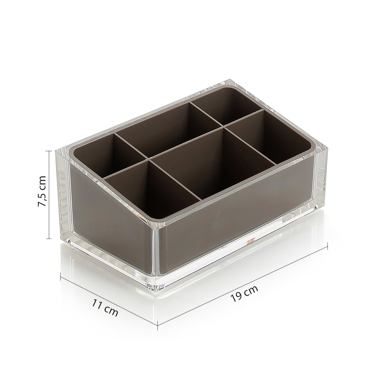 Organizer da appoggio Gedy serie Rainbow - Tortora by CeramicStore | Lo specialista del tuo bagno