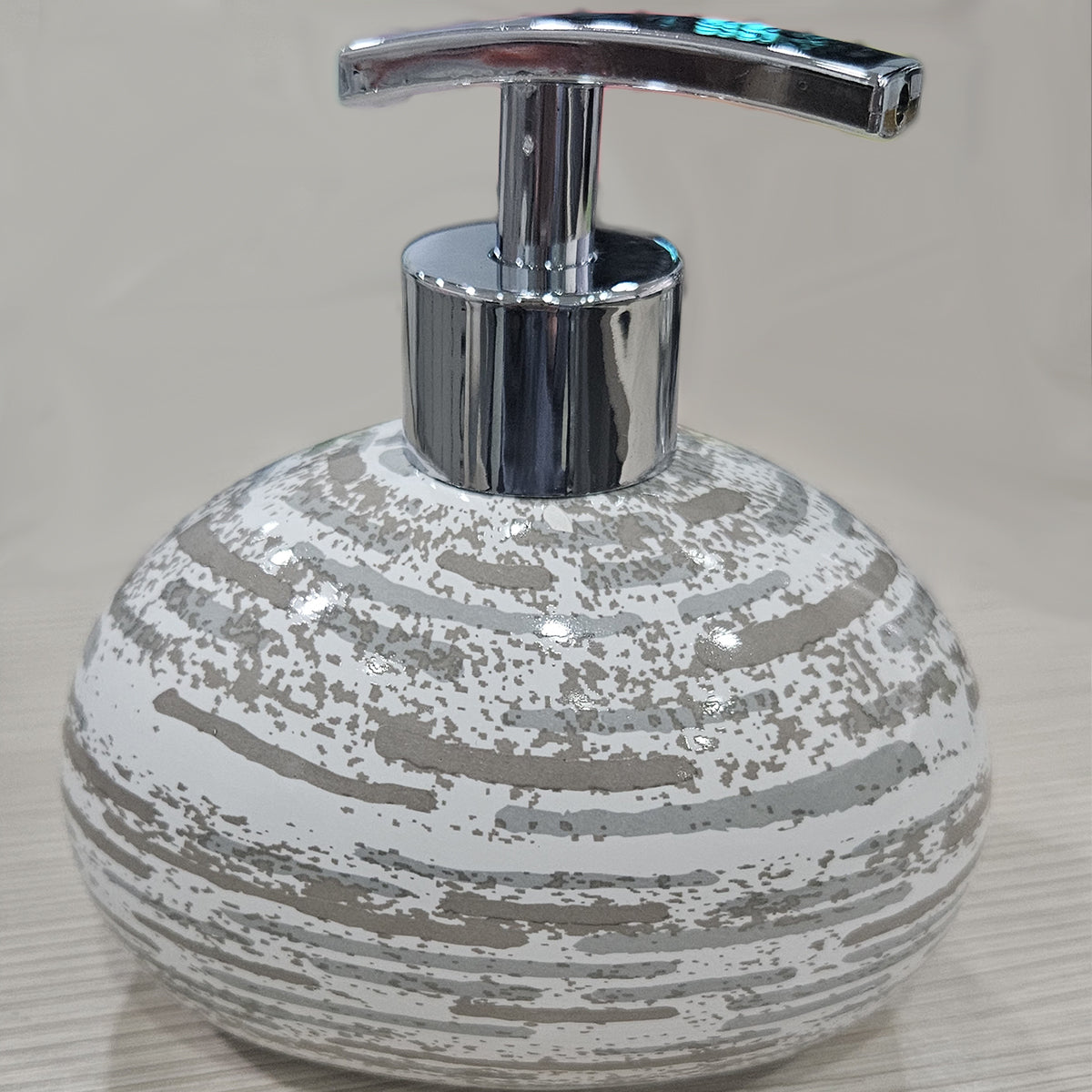 Dispenser Porta Sapone in ceramica mattone beige Collezione CARAMIDA - Versione Outlet