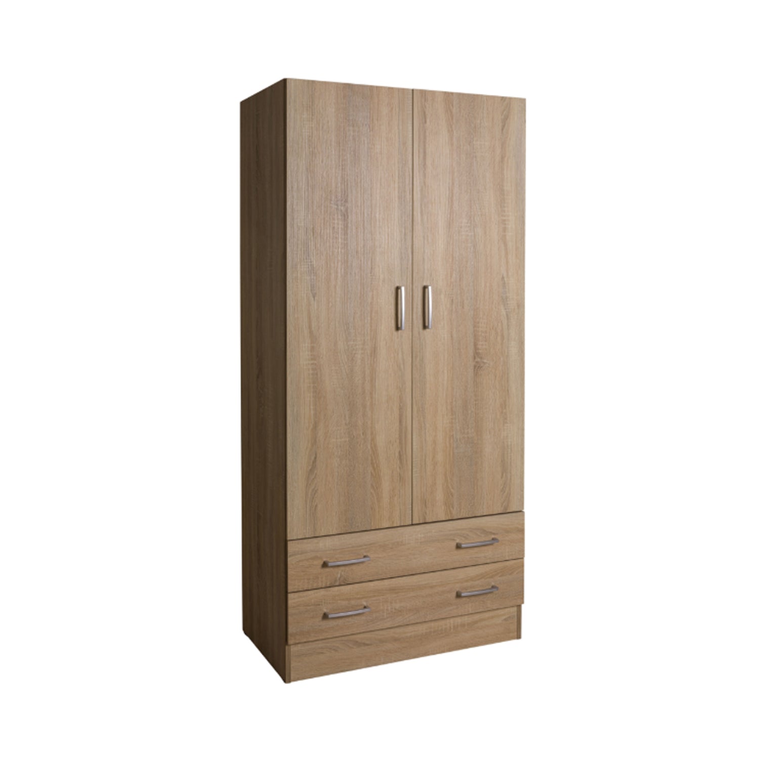 Armadio a due ante e due cassetti modello Facile - Rovere scuro by CeramicStore | Lo specialista del tuo bagno