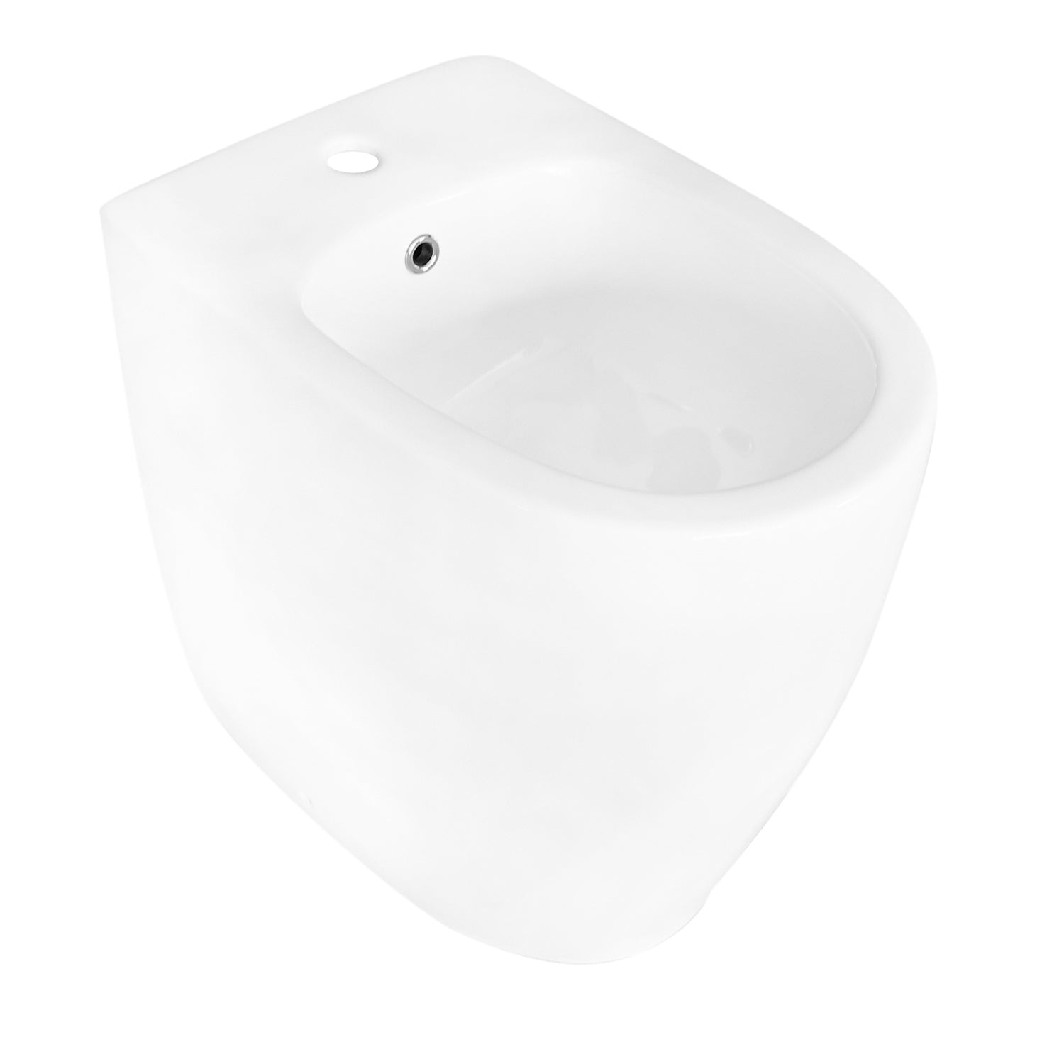 Coppia di sanitari filomuro Orchidea di Linpha Sanitary cm 36x53 bidet wc senza brida e copriwater
