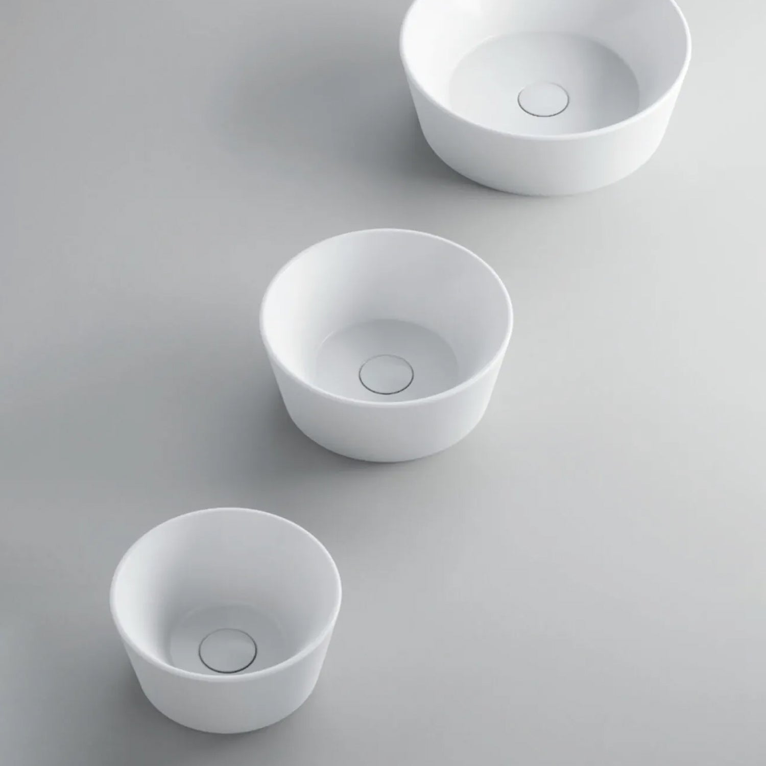 Lavabo rotondo Azzurra serie Forma à¸30x14 cm - Bianco lucido