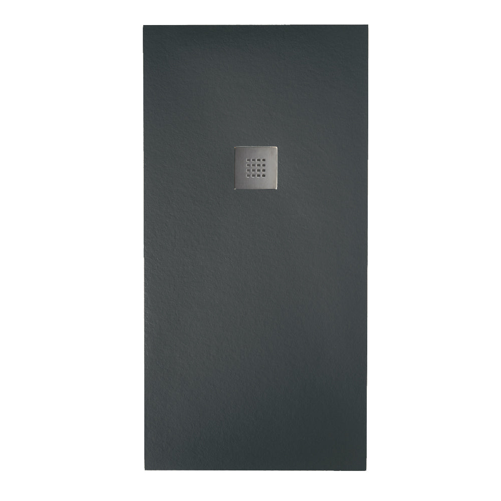 Piatto doccia effetto pietra modello Tenerife 80x160 Antracite colorato in massa e pieno by CeramicStore | Lo specialista del tuo bagno