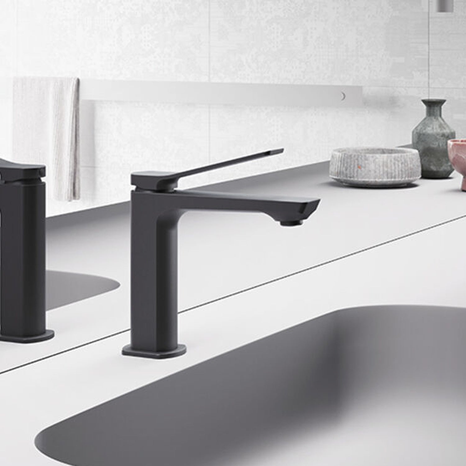 Miscelatore lavabo con scarico automatico Paffoni Tilt Nero Opaco by CeramicStore | Lo specialista del tuo bagno