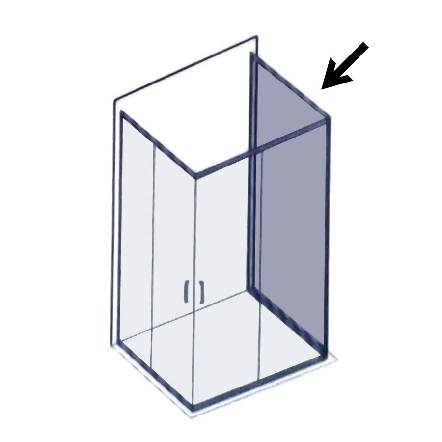 Pannello fisso da cm 80 per box doccia Smart in cristallo temperato opaco 6 mm by CeramicStore | Lo specialista del tuo bagno