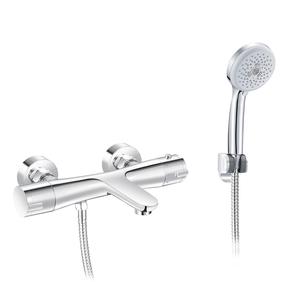 Gruppo vasca esterno termostatico completo di kit doccia con flessibile modello Jane by CeramicStore | Lo specialista del tuo bagno