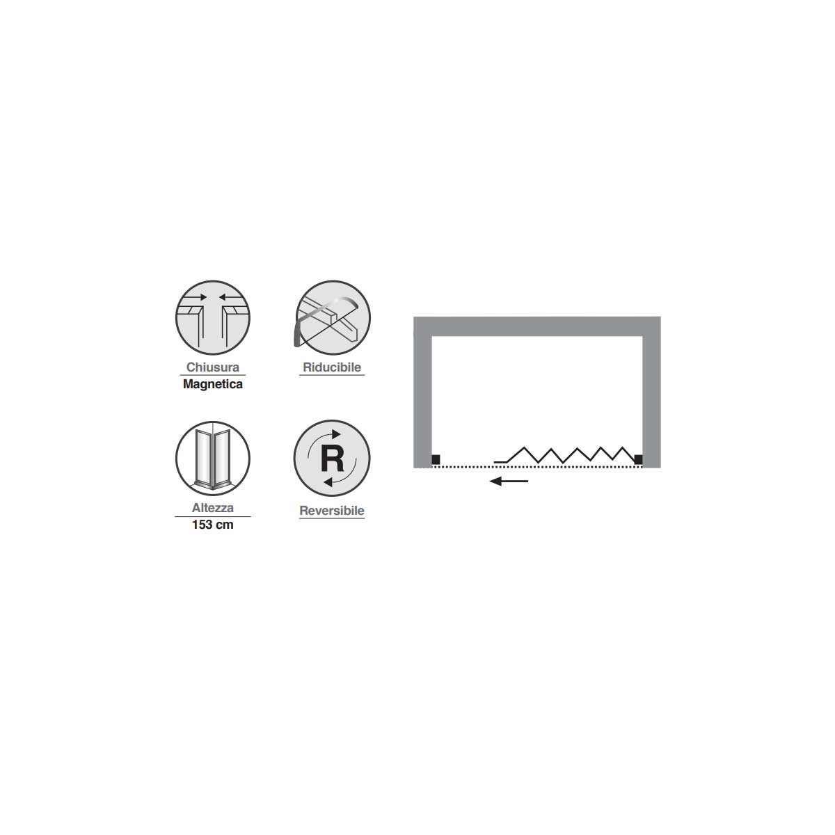 Box doccia sopra vasca per nicchie comprese tra i 140 e i 170 cm realizzato in PVC Rinforzato by CeramicStore | Lo specialista del tuo bagno