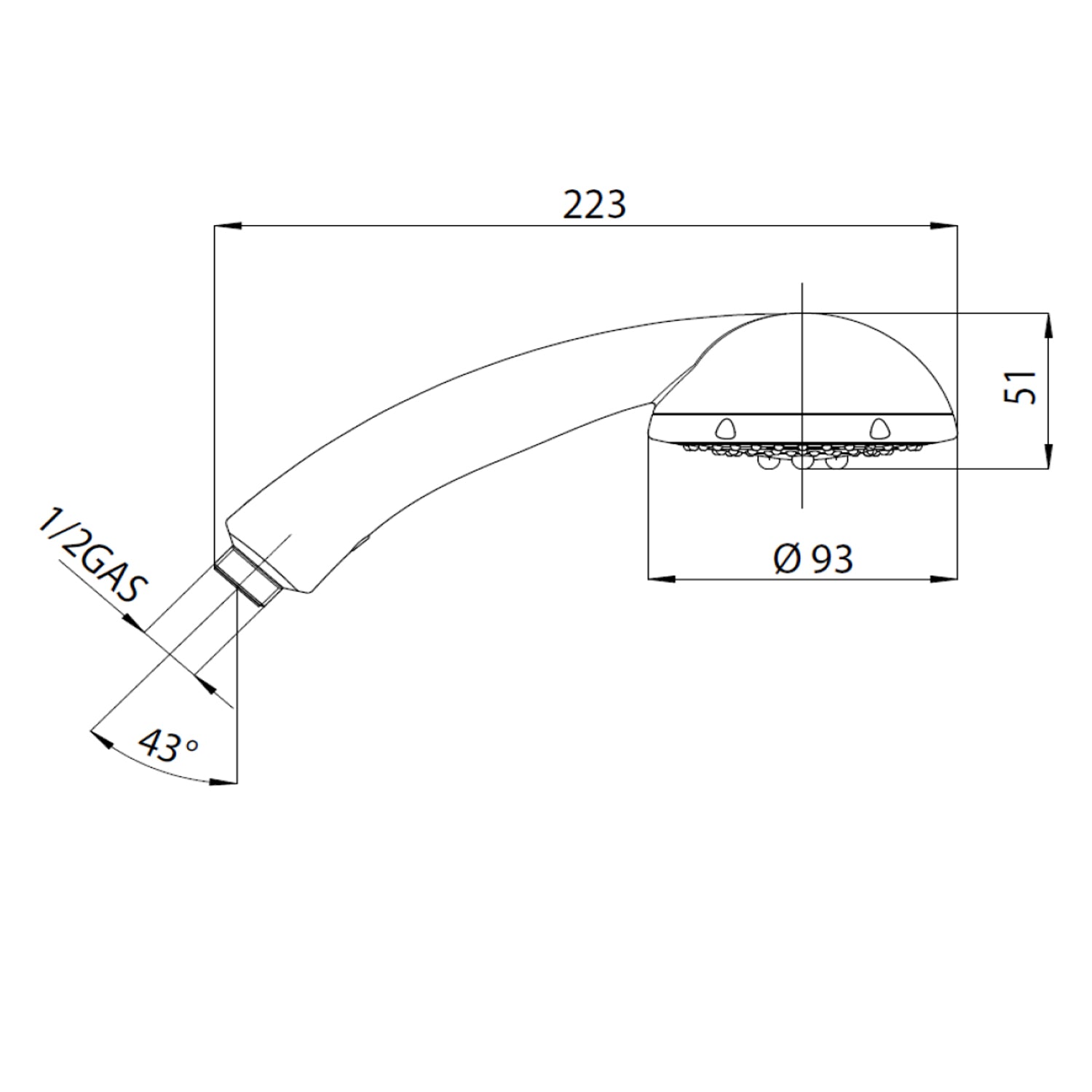 Doccia universale abs cromato 2 getti Bossini Duetto Neb diametro 93 mm autopulente by CeramicStore | Lo specialista del tuo bagno