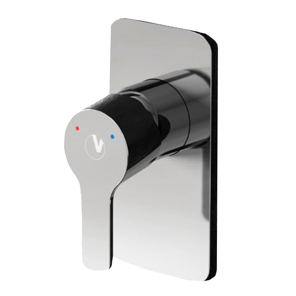 Miscelatore doccia incasso Brezza ottone cromato con placca Slim finitura a specchio by CeramicStore | Lo specialista del tuo bagno