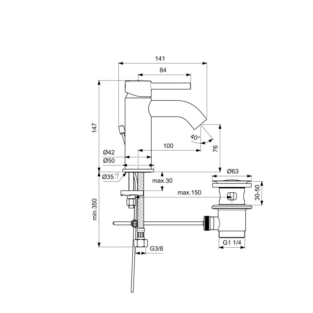 Miscelatore monocomando per lavabo Ideal Standard Ceraline con bocca fissa by CeramicStore | Lo specialista del tuo bagno