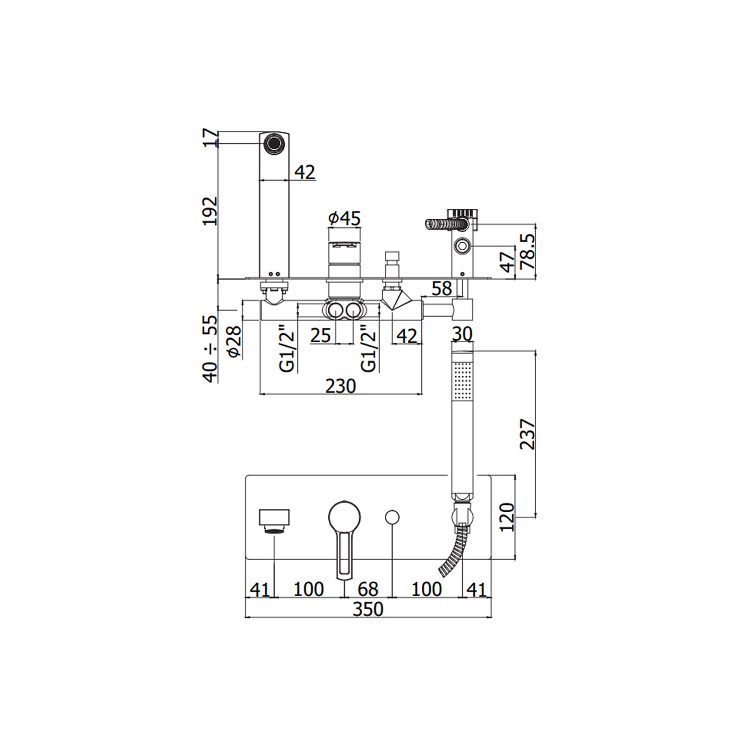 Miscelatore incasso vasca/doccia a 2 uscite con deviatore a pulsante Paffoni serie West - Cromato by CeramicStore | Lo specialista del tuo bagno