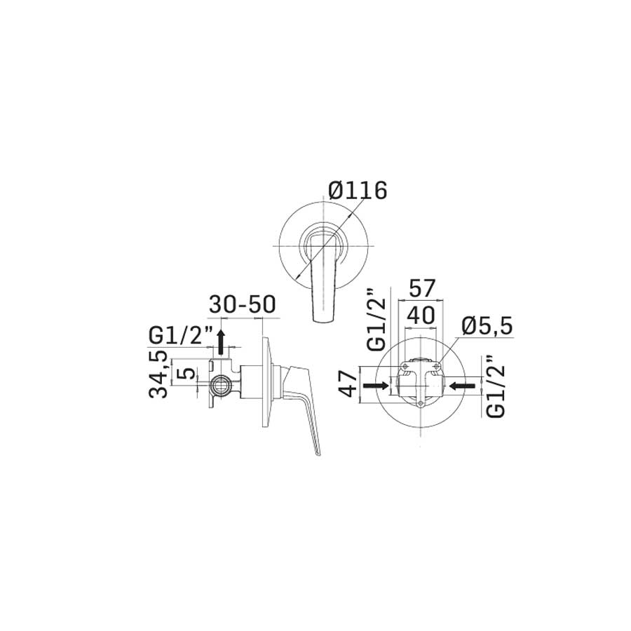 Set di Miscelatori Doccia Incasso, Lavabo Alto e Bidet con scarico finitura cromata collezione Spartaco di Mamoli Rubinetterie by CeramicStore | Lo specialista del tuo bagno