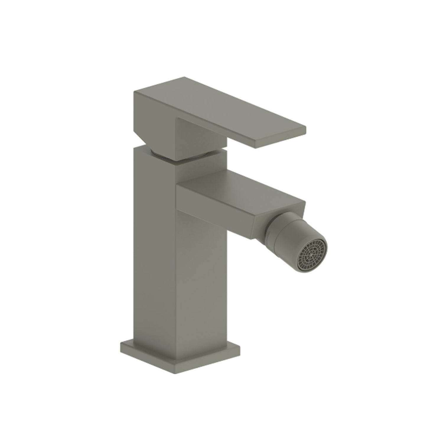 Miscelatore bidet monocomando RubiFlux Square Mud con piletta di scarico click-clack - Grigio Fango by CeramicStore | Lo specialista del tuo bagno