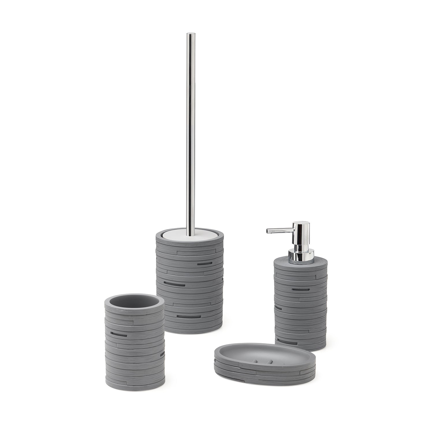 Portasapone in resina Gedy serie Helen - Grigio