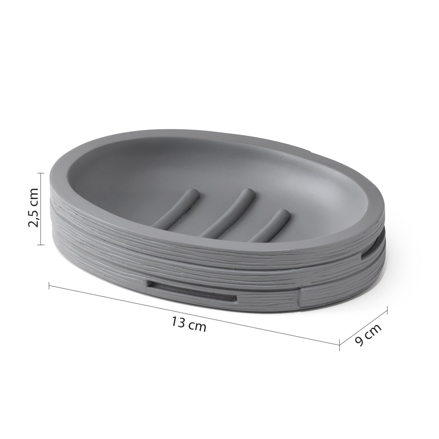Portasapone in resina Gedy serie Helen - Grigio