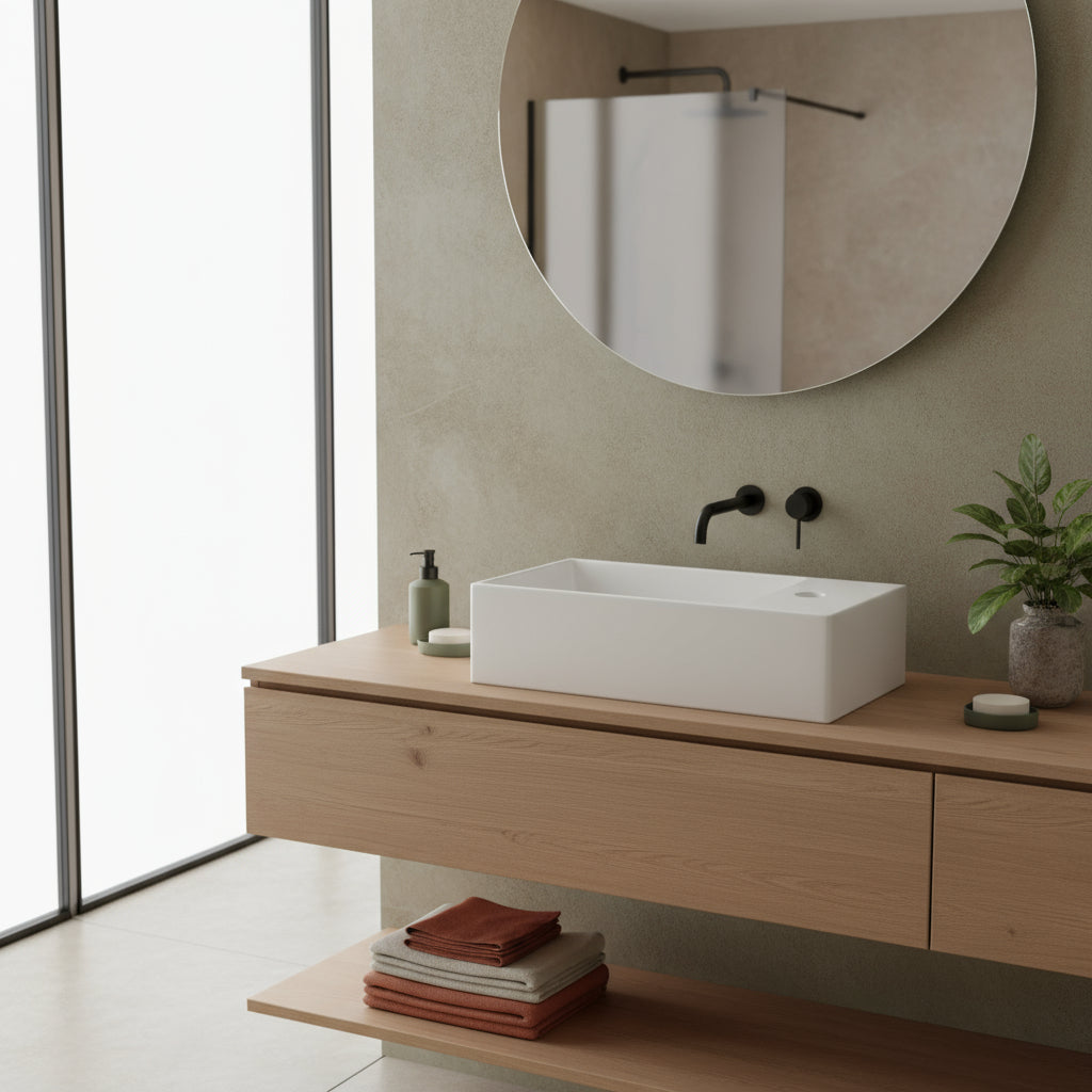 Lavabo da appoggio Azzurra Elegance Squared 40x22x12