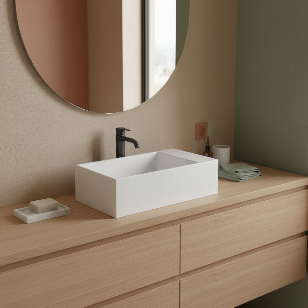 Lavabo da appoggio Azzurra Elegance Squared 40x22x12