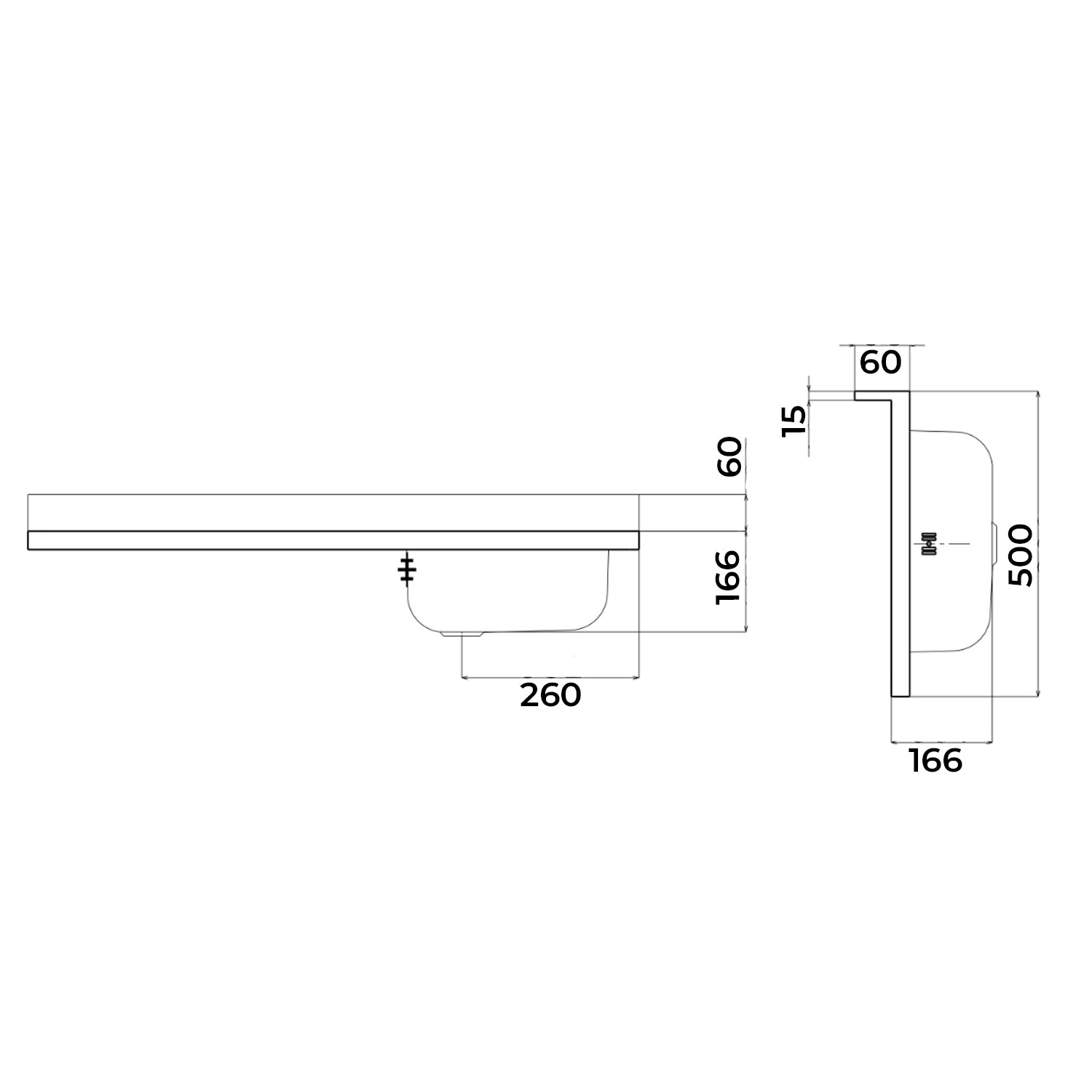 Lavello da cucina in acciaio inox con 1 vasca e sgocciolatoio a sinistra 100x50 cm by CeramicStore | Lo specialista del tuo bagno