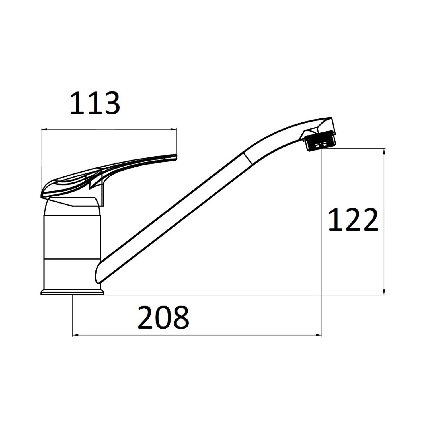 Miscelatore lavello a canna bassa cromato Celia by CeramicStore | Lo specialista del tuo bagno