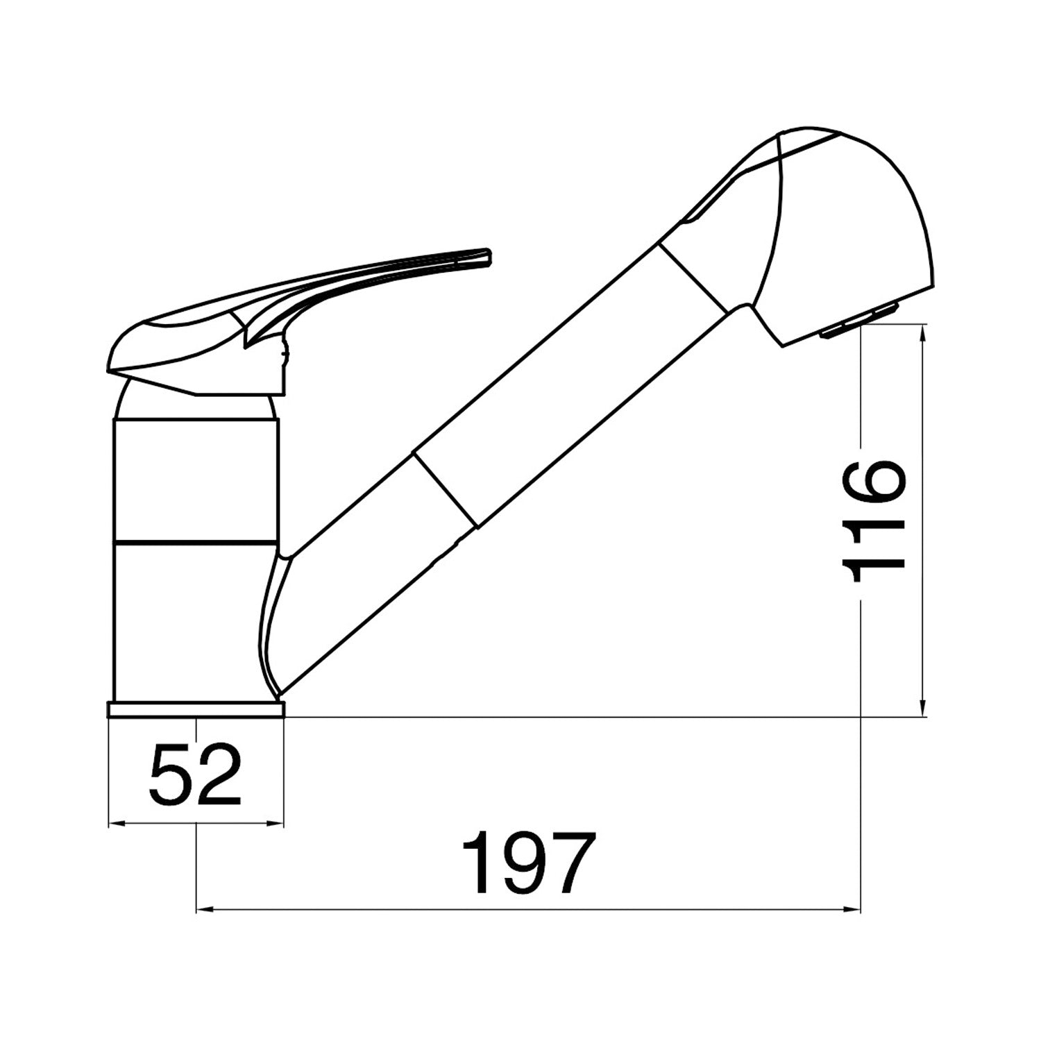 Miscelatore lavello con doccia estraibile cromato Celia by CeramicStore | Lo specialista del tuo bagno