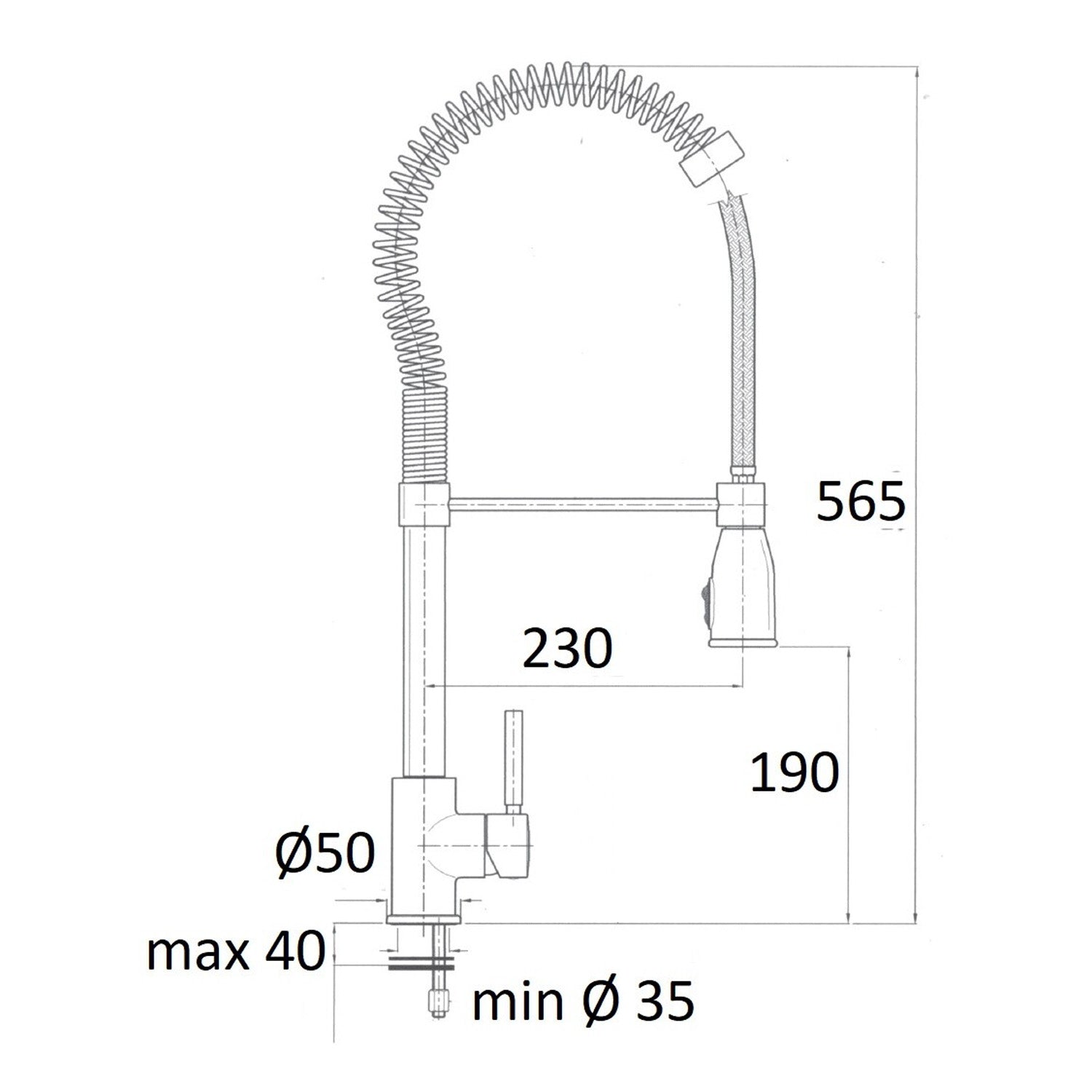 Miscelatore cucina con molla Mixlav by CeramicStore | Lo specialista del tuo bagno