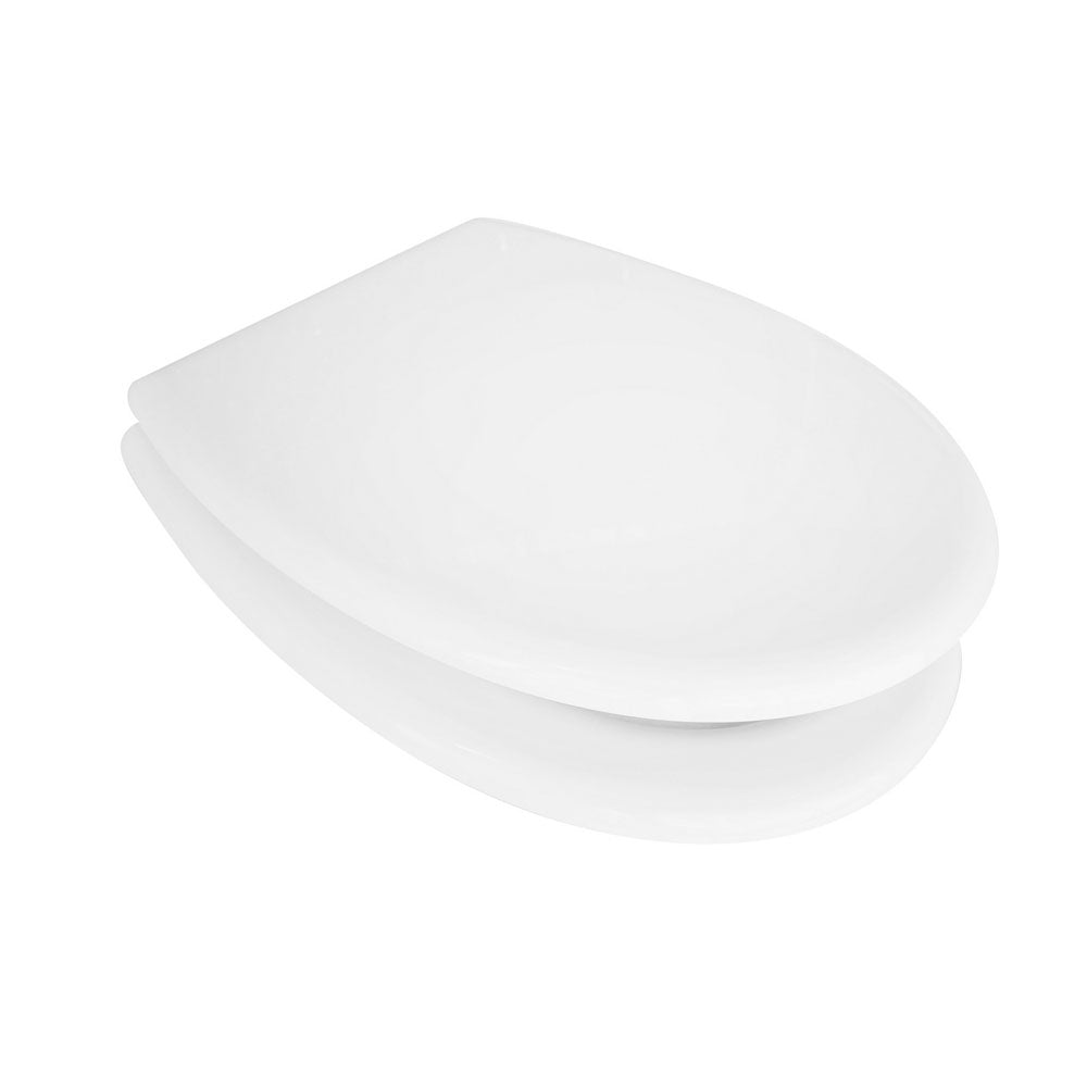 Sedile wc bianco per Althea vaso Fly lunghezza 45 cm cerniere regolabili