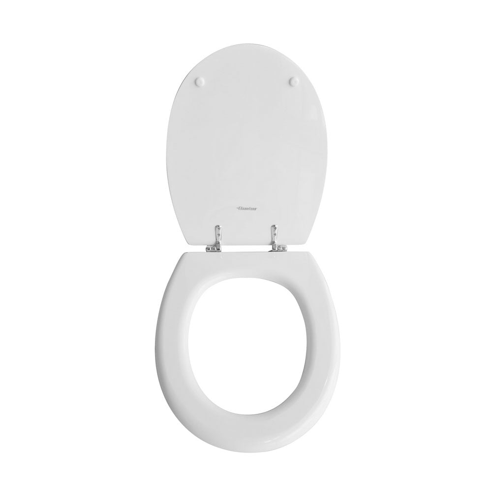 Sedile wc bianco per Althea vaso Fly lunghezza 45 cm cerniere regolabili