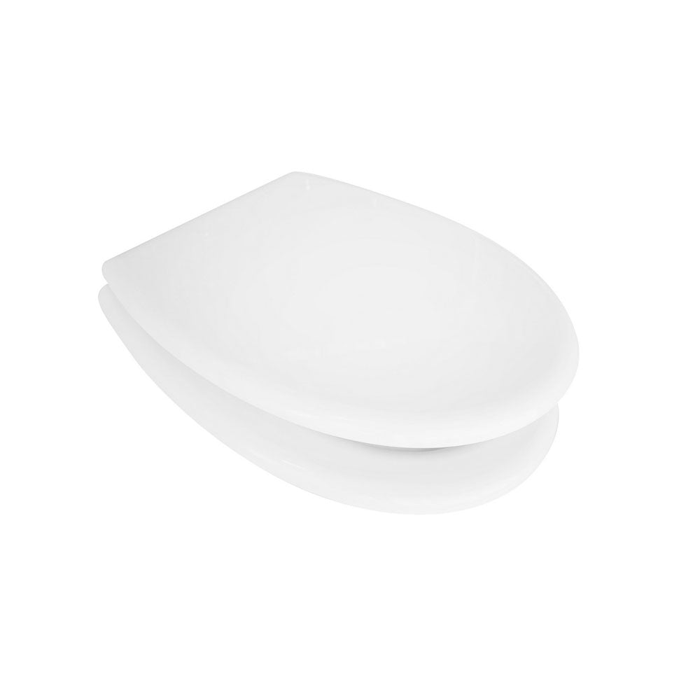 Sedile wc bianco per Althea vaso Fly lunghezza 45 cm cerniere regolabili