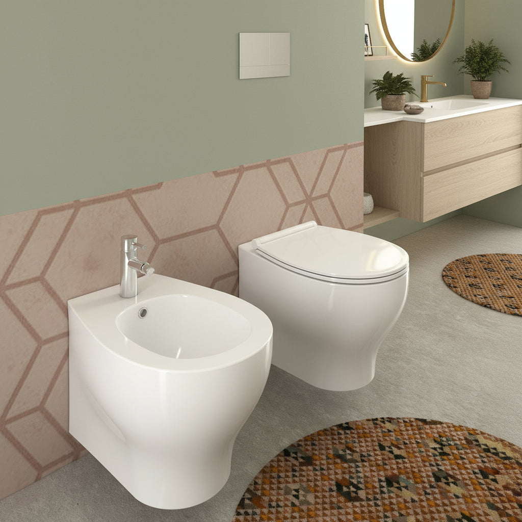 Sanitari sospesi senza brida Sanindusa Denver wc