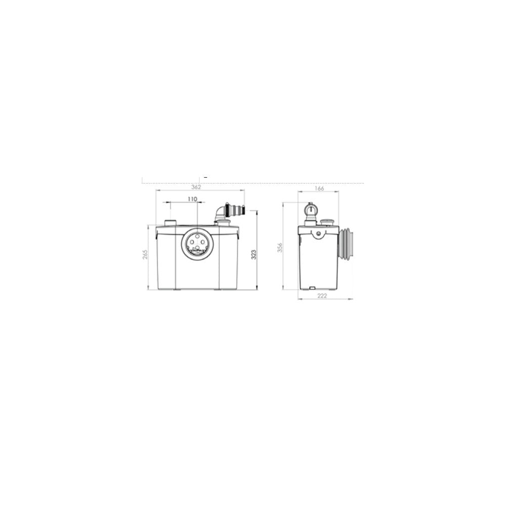 Cassetta trituratrice Sanitrit Up adattabile a tutti i wc in ceramica by CeramicStore | Lo specialista del tuo bagno