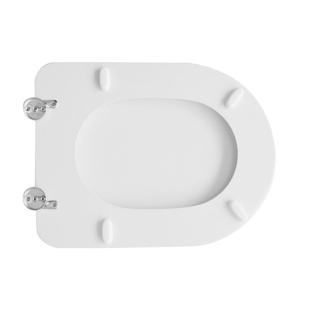 Sedile wc bianco dedicato a casa ceramica Flaminia serie Relax 2 larghezza 34 cm