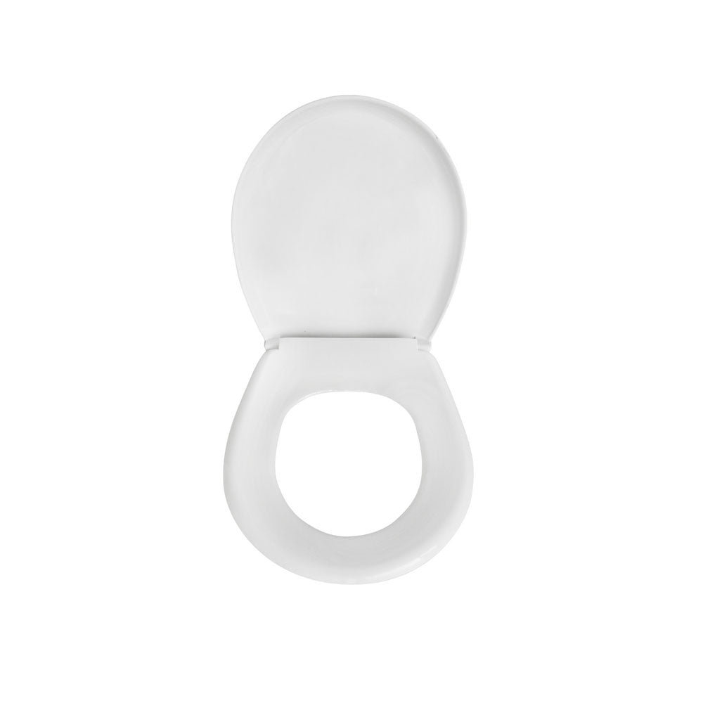 Sedile universale per wc modello Vulcano in polipropilene bianco larghezza 36