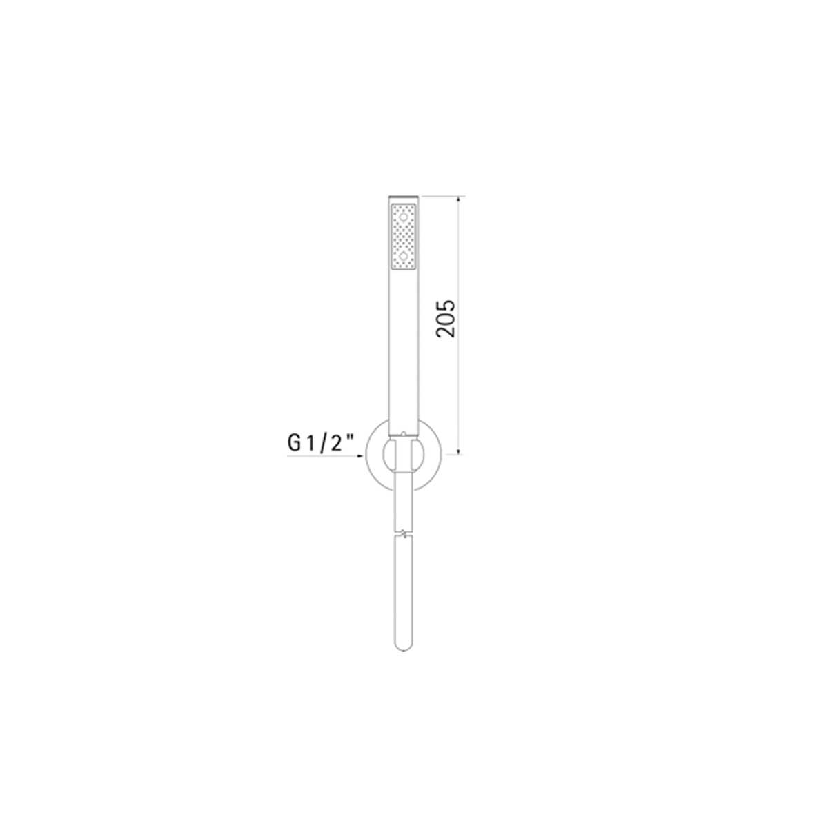 Set doccia completo di Doccino, flessibile e presa acqua finitura cromo lucido collezione Spartaco di Mamoli Rubinetterie by CeramicStore | Lo specialista del tuo bagno