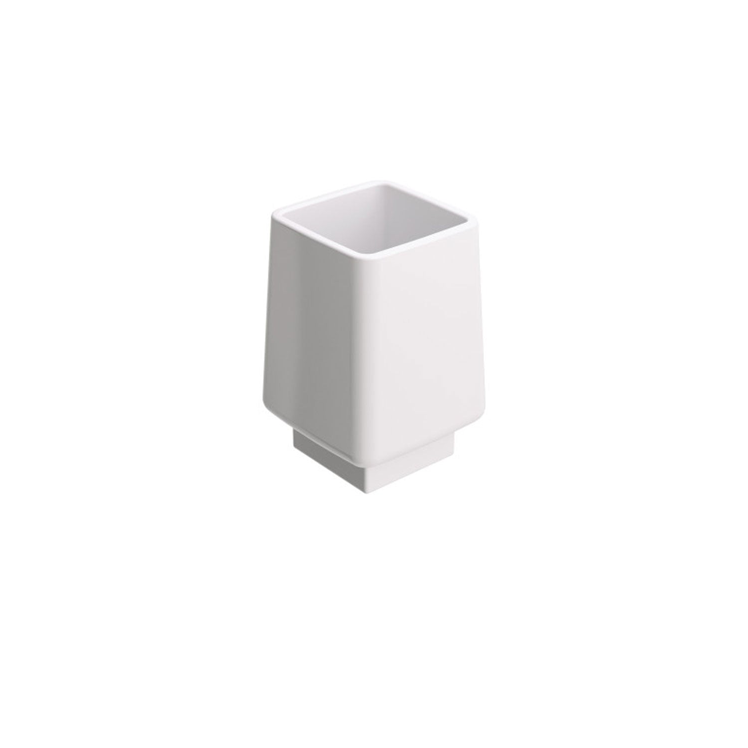 Bicchiere porta spazzolini in ceramica bianca collezione Dado di Lineabeta by CeramicStore | Lo specialista del tuo bagno