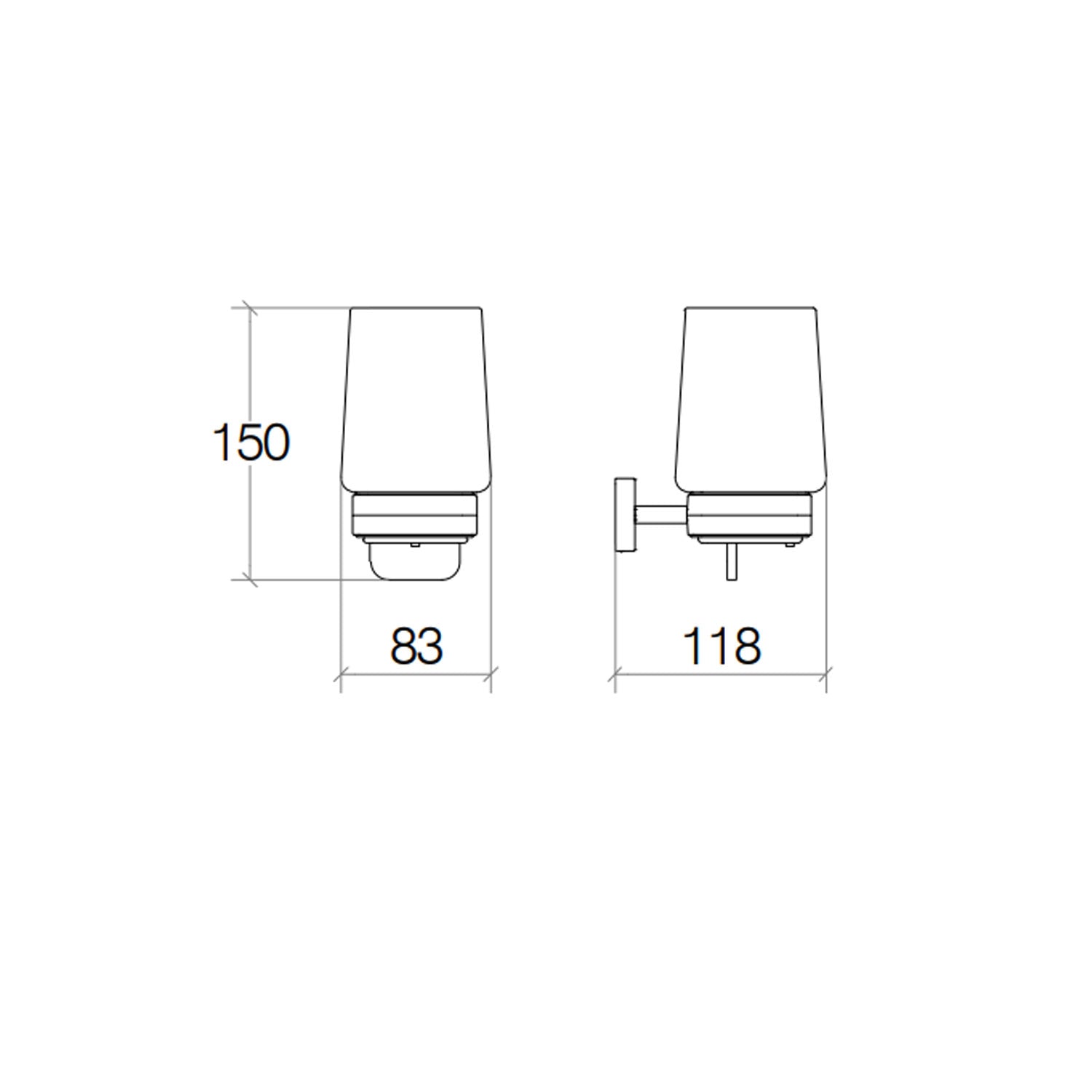 Dispenser sapone con leva e supporto cromato da fissare a parete collezione Dado di Lineabeta 150ml by CeramicStore | Lo specialista del tuo bagno