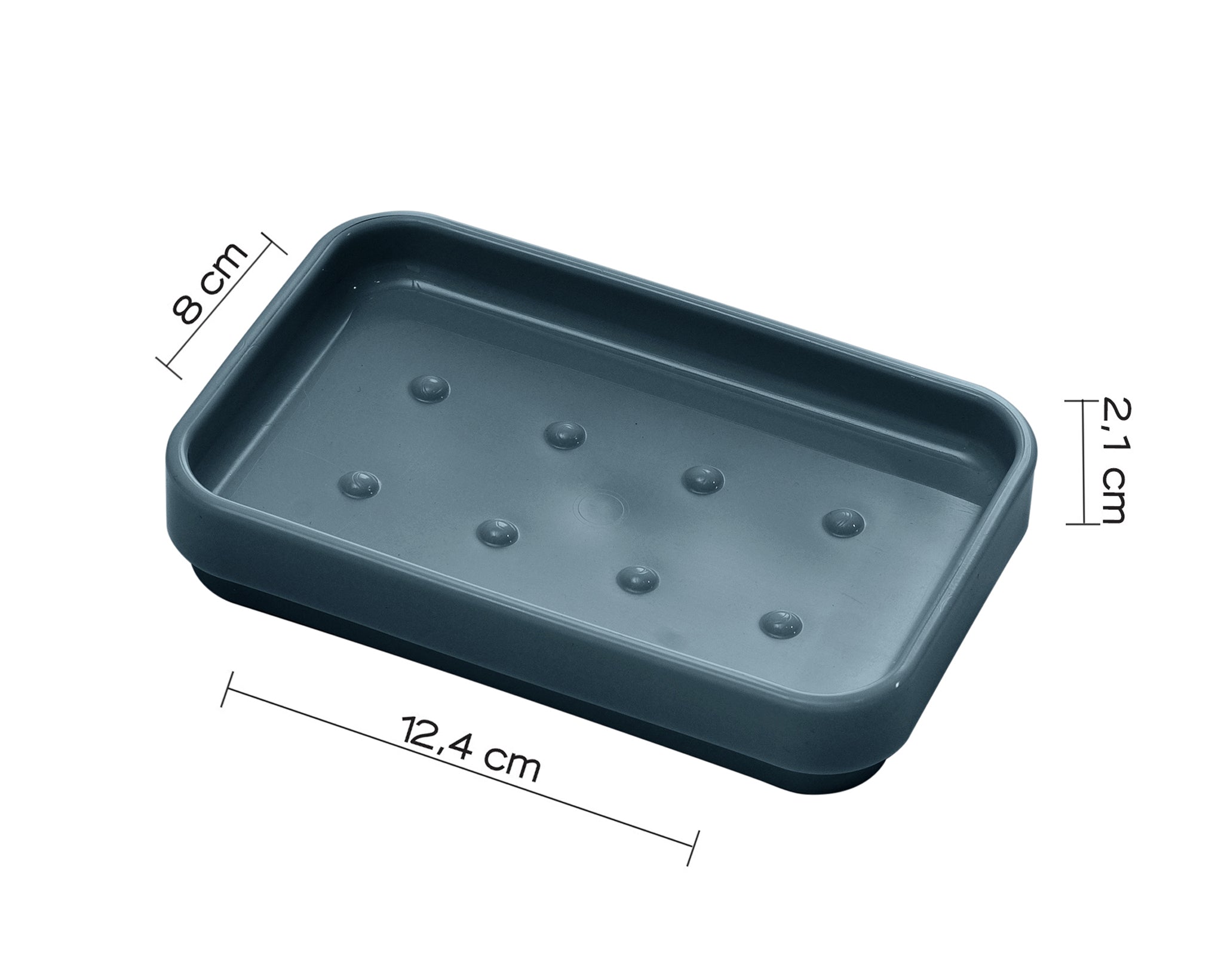 Portasapone da appoggio Gedy serie Seventy - Blu Petrolio